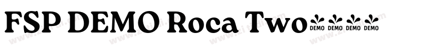 FSP DEMO Roca Two字体转换 FSP DEMO Roca Two字体转换